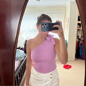 Maeve (Anthropologie) Lilac One-Shoulder top